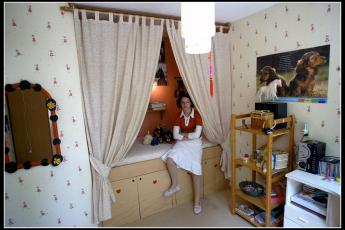 De slaapkamer van Judith.
