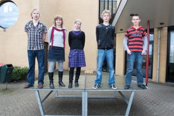 V.l.n.r.: Jan, Daniëlla, Ilona, Sander en Harmen.