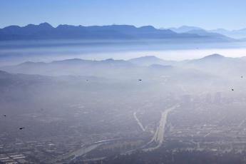 Helikopters van de media dinsdag boven Los Angeles.